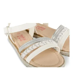 Sandales BLANC Fille Motif Paillettes Scratch