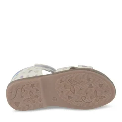 Sandales BLANC Fille Motif Coeurs Scratch