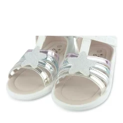 Sandales BLANC Fille Motif Multicolore Scratch