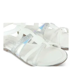 Sandales BLANC Fille Motif Uni Scratch
