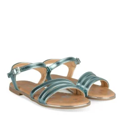 Sandales BLEU Fille Motif Iridescent Boucle