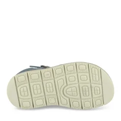 Sandales BLEU Garçon CUIR Motif Uni Boucle