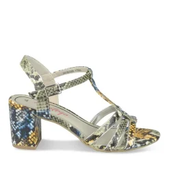 Sandales Carré MARINE Femme Motif Uni