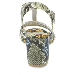 Sandales Carré MARINE Femme Motif Uni