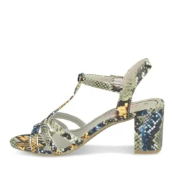 Sandales Carré MARINE Femme Motif Uni