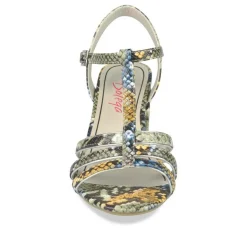 Sandales Carré MARINE Femme Motif Uni