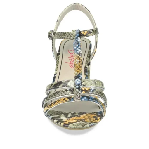 Sandales Carré MARINE Femme Motif Uni