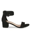 Sandales Carré NOIR Femme Motif Uni Boucle