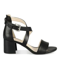 Sandales Carré NOIR Femme Motif Uni Boucle