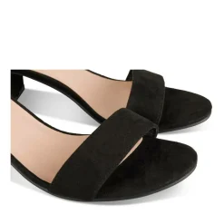 Sandales Carré NOIR Femme Motif Uni Boucle