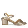 Sandales Carré OR Femme Motif Vernis Boucle