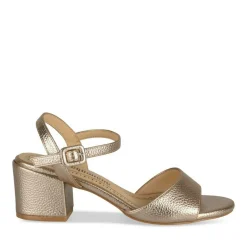 Sandales Carré OR Femme Motif Vernis Boucle