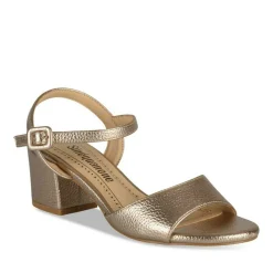 Sandales Carré OR Femme Motif Vernis Boucle