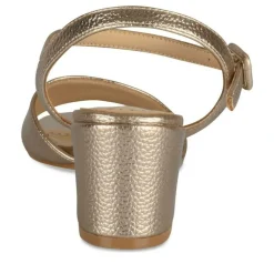 Sandales Carré OR Femme Motif Vernis Boucle