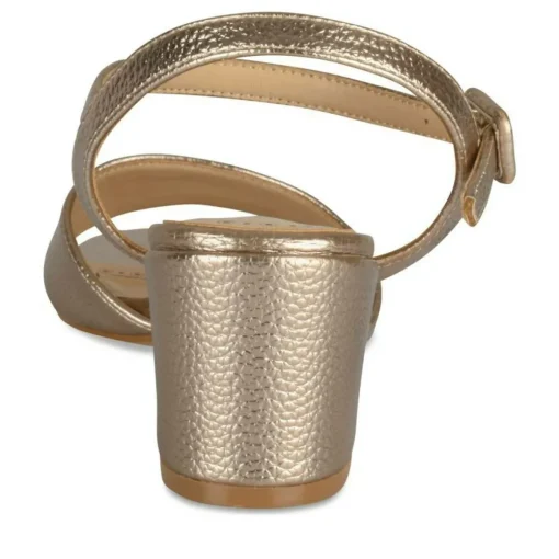 Sandales Carré OR Femme Motif Vernis Boucle
