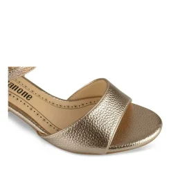 Sandales Carré OR Femme Motif Vernis Boucle
