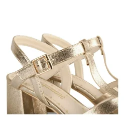 Sandales Carré OR Femme Motif Uni Boucle