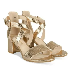 Sandales Carré ROSE Femme Motif Animal Boucle