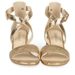 Sandales Carré ROSE Femme Motif Animal Boucle