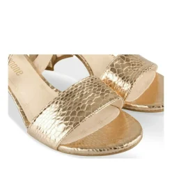 Sandales Carré ROSE Femme Motif Animal Boucle