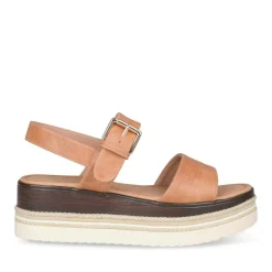 Sandales COGNAC Femme Boucle