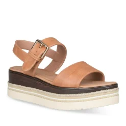Sandales COGNAC Femme Boucle