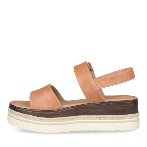 Sandales COGNAC Femme Boucle
