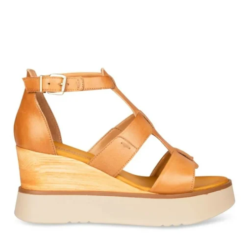 Sandales COGNAC Femme CUIR