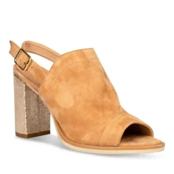 Sandales COGNAC Femme CUIR Boucle