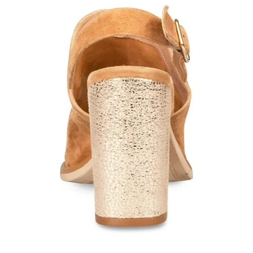 Sandales COGNAC Femme CUIR Boucle
