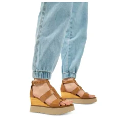 Sandales COGNAC Femme CUIR