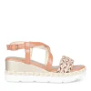 Sandales COGNAC Femme Motif Uni Boucle