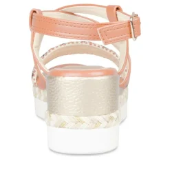 Sandales COGNAC Femme Motif Uni Boucle