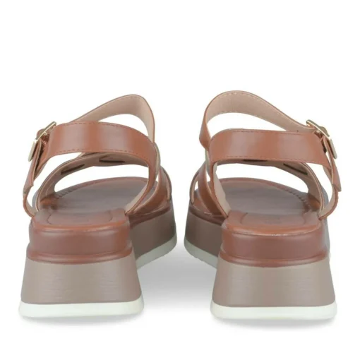 Sandales COGNAC Femme Motif Paillettes Boucle