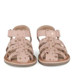 Sandales COGNAC Fille CUIR Motif Etoiles Boucle
