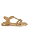 Sandales COGNAC Fille Motif Paillettes Boucle