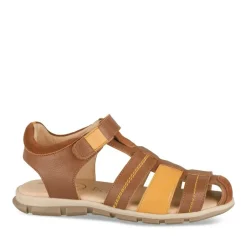 Sandales COGNAC Garçon CUIR Motif Uni Scratch