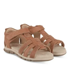 Sandales COGNAC Garçon CUIR Motif Uni Scratch