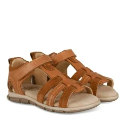 Sandales COGNAC Garçon CUIR Motif Uni Scratch