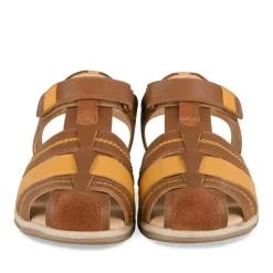 Sandales COGNAC Garçon CUIR Motif Uni Scratch
