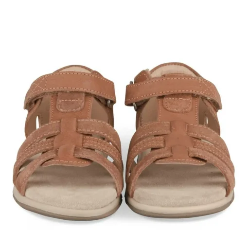 Sandales COGNAC Garçon CUIR Motif Uni Scratch