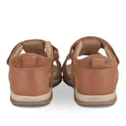 Sandales COGNAC Garçon CUIR Motif Uni Scratch