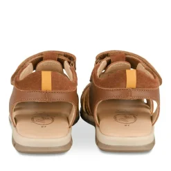 Sandales COGNAC Garçon CUIR Motif Uni Scratch