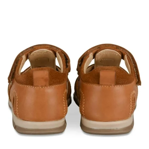 Sandales COGNAC Garçon CUIR Motif Uni Scratch