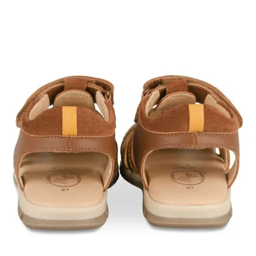 Sandales COGNAC Garçon CUIR Motif Uni Scratch