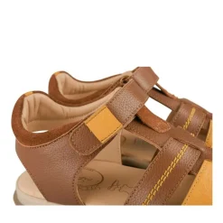 Sandales COGNAC Garçon CUIR Motif Uni Scratch