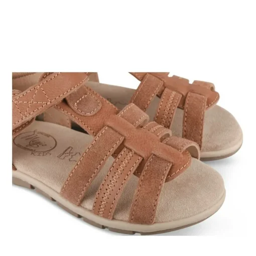 Sandales COGNAC Garçon CUIR Motif Uni Scratch