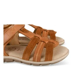 Sandales COGNAC Garçon CUIR Motif Uni Scratch