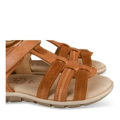 Sandales COGNAC Garçon CUIR Motif Uni Scratch