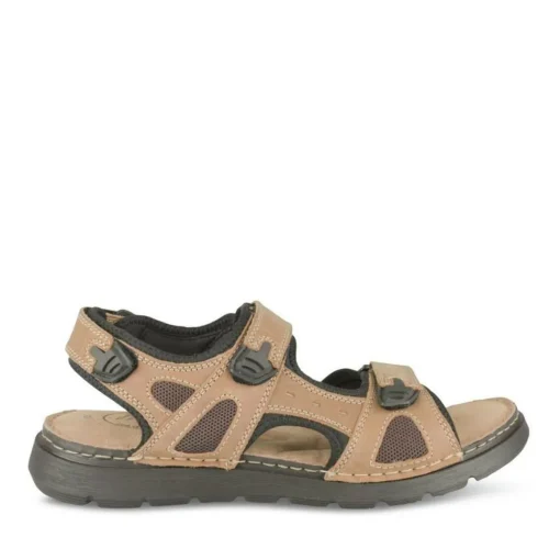 Sandales COGNAC Homme CUIR Motif Uni Scratch